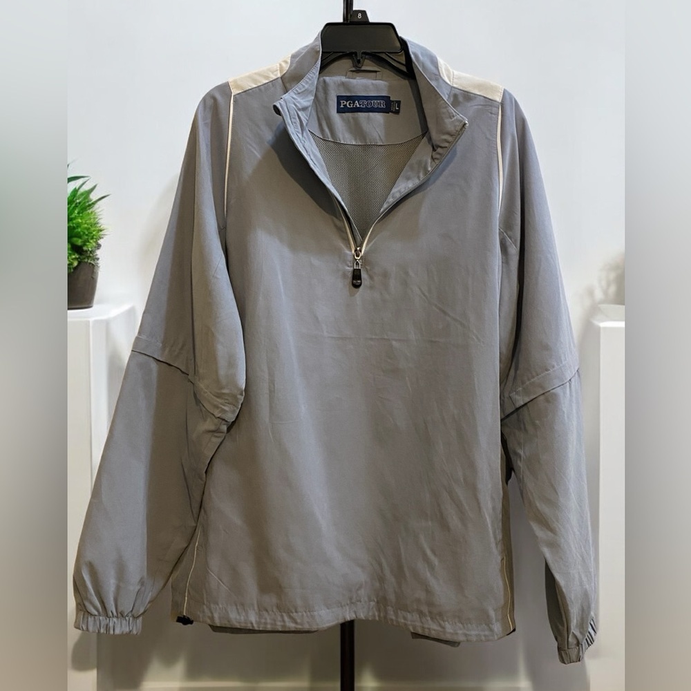 PGA Tour Gray Windbreaker Jacket